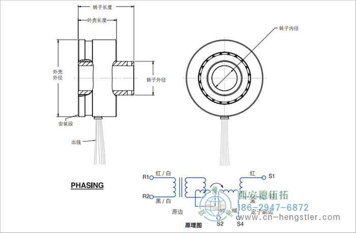 HaroMax 15旋轉(zhuǎn)變壓器外形及安裝尺寸 Harowe旋轉(zhuǎn)變壓器