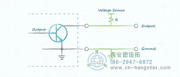 圖 3：集電極輸出可上拉至適當(dāng)電壓以連接至外部系統(tǒng)。