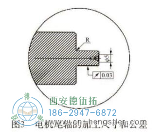 電機(jī)尾軸的加工尺寸和公差